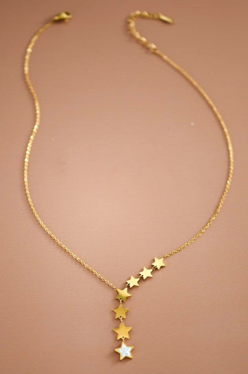 Golden Falling Stars Necklace