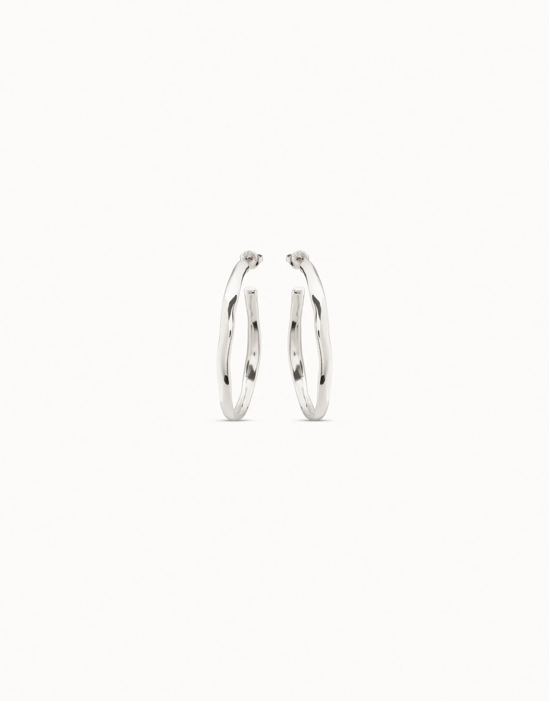 Silver Open Hoop Earrings