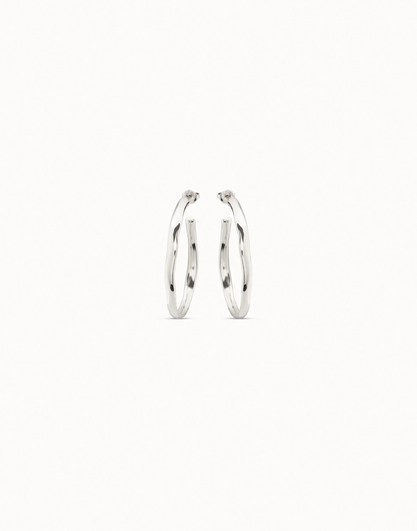 Silver Open Hoop Earrings