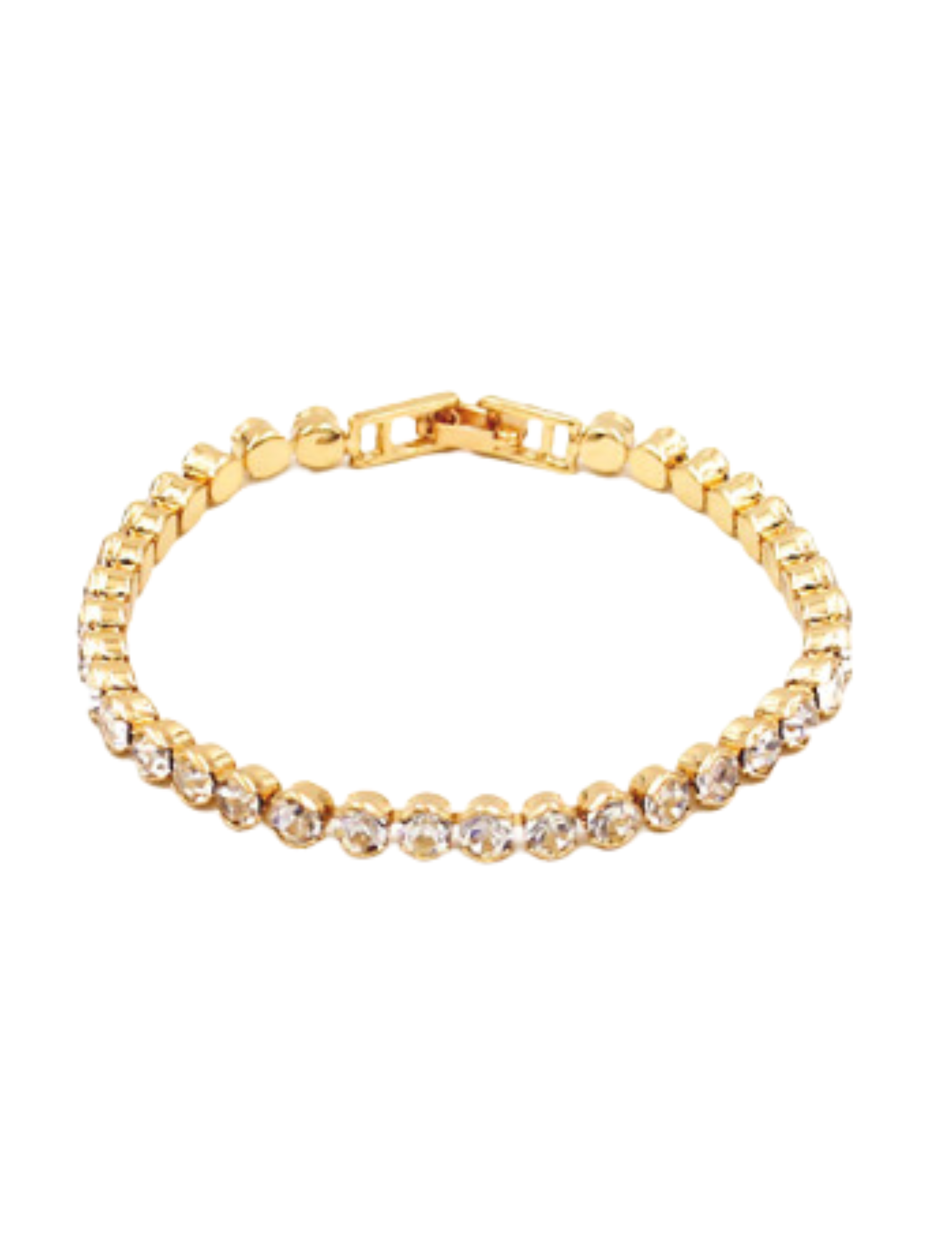 Round Rhine Stone Tennis Bracelet