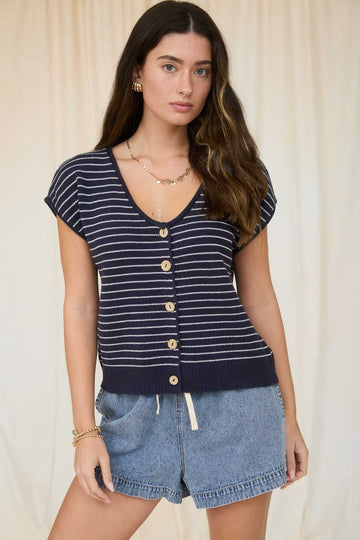 Lake House Stripe Cardigan