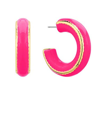 The Palma Luxe Enamel Hoops