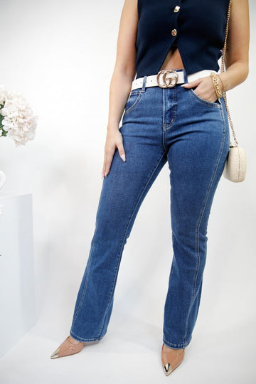 Mica Smooth Curve High Rise Bootcut Jeans