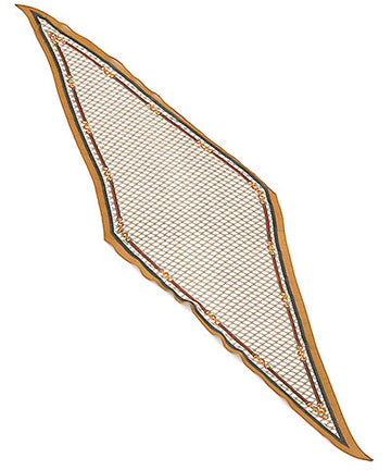 Charming Twilly Multi Rhombus Print Diamond Shape Scarf (Beige)