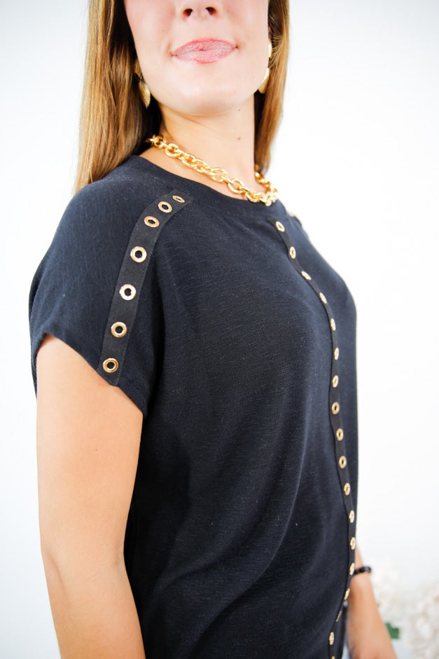 Golden Coast Grommet Tee *Final Sale*