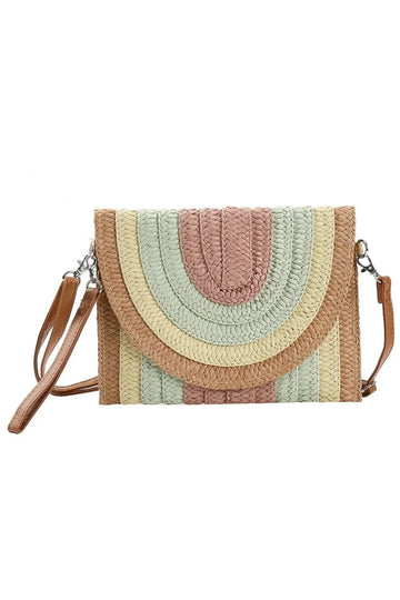 Ayla Multi Colored Straw Crossbody