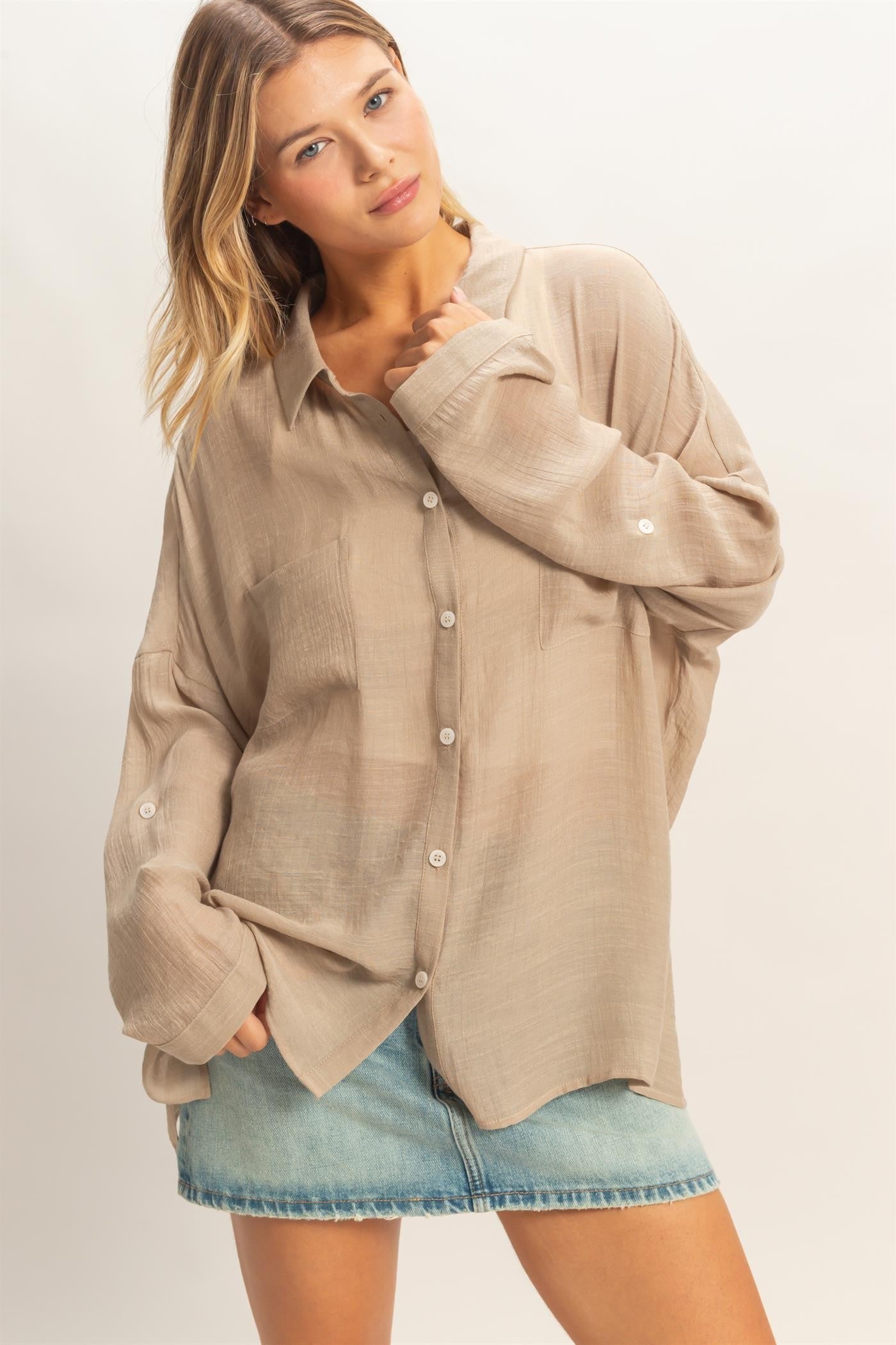Taupe Everyday Top