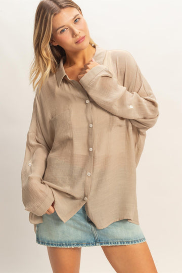 Taupe Everyday Top