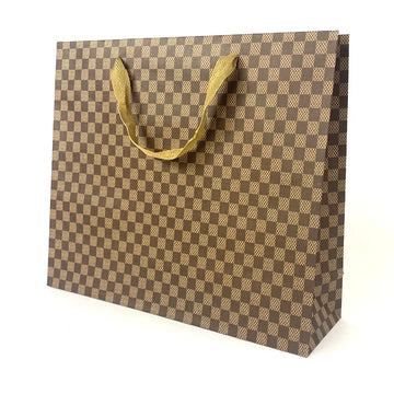 Checkered Kraft Paper Giftbag