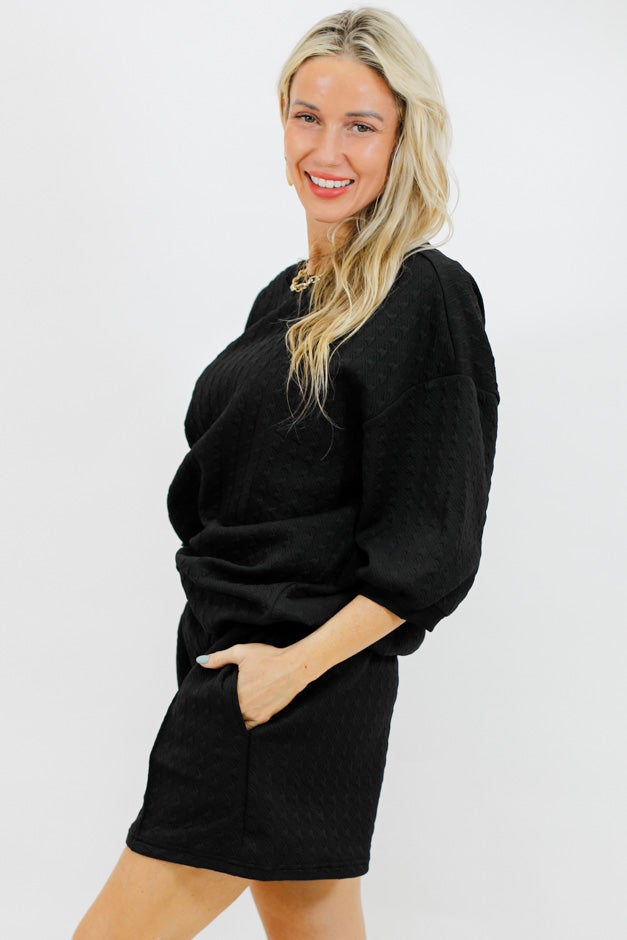Luxe Lounge Textured Knit Shorts- Fashionable and Practical *Final Sale*