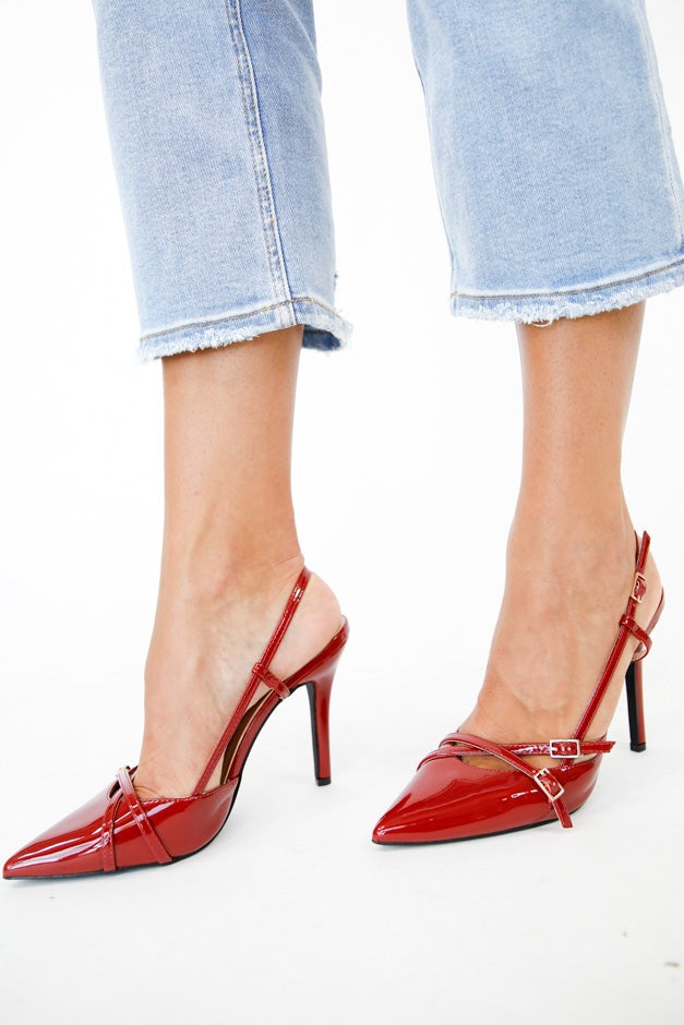 Scarlet Muse Patent Heels
