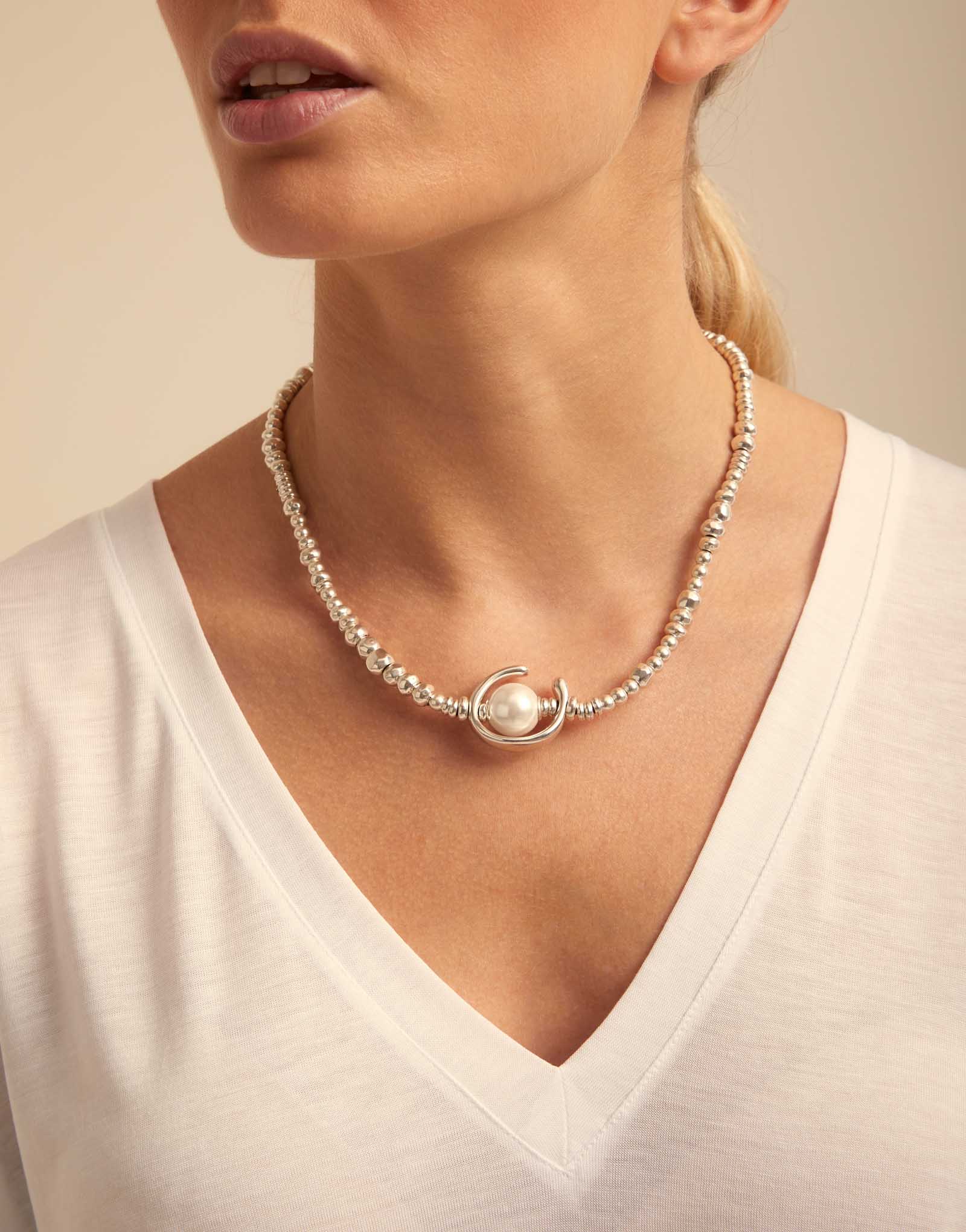 Pearl Orbit Beaded Necklace