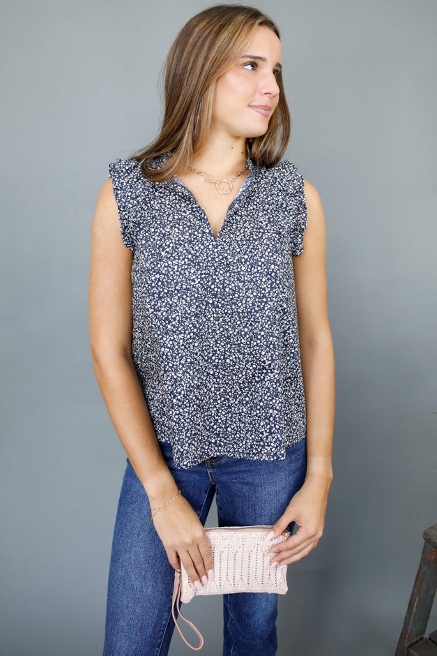 Morning Mist Ruffle Blouse *Final Sale*