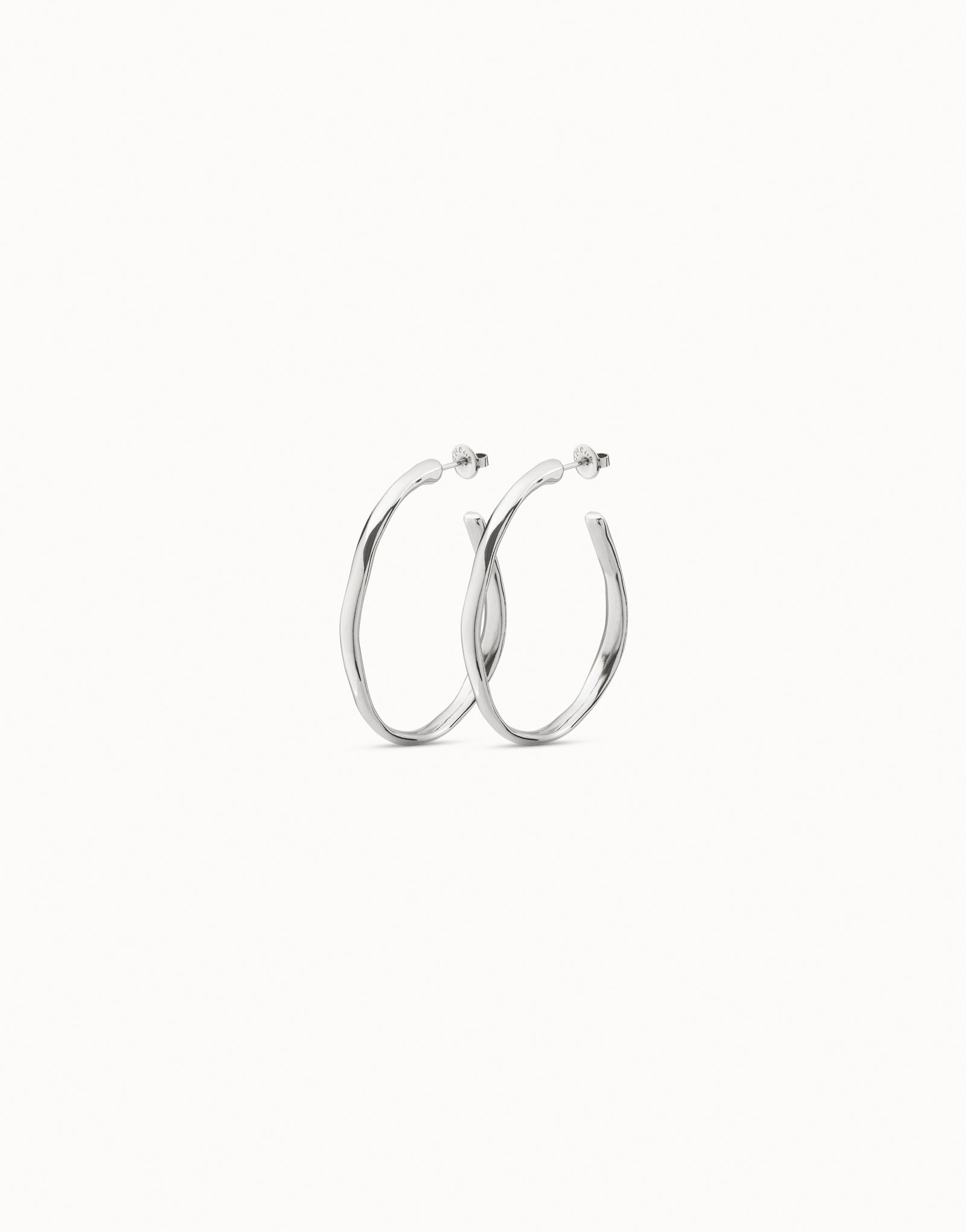 Silver Open Hoop Earrings