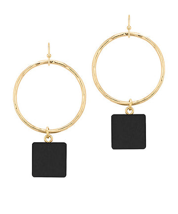 Gleaming Wood Earrings