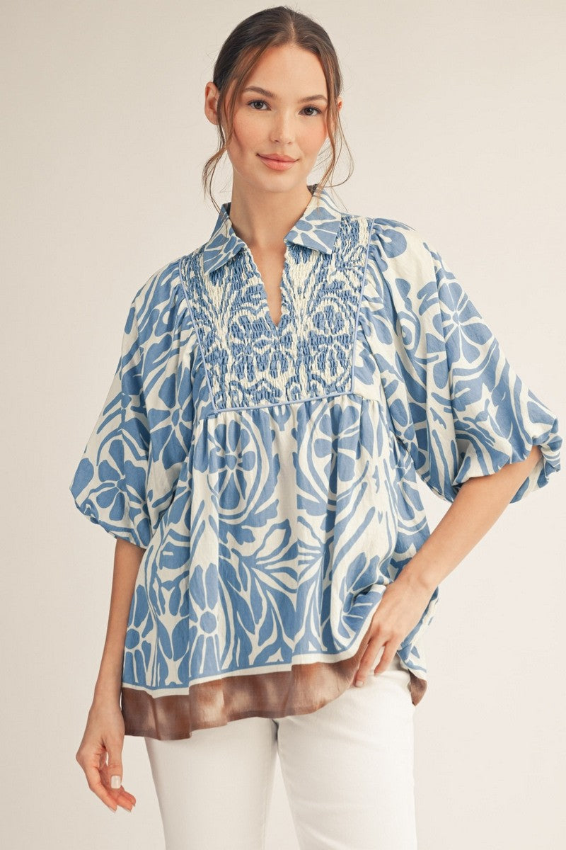 Blue Haven Textured Top
