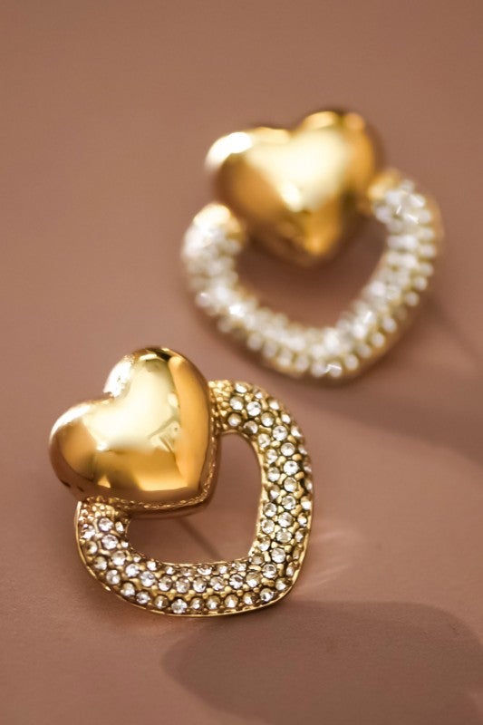 Sparkle Heart Studs