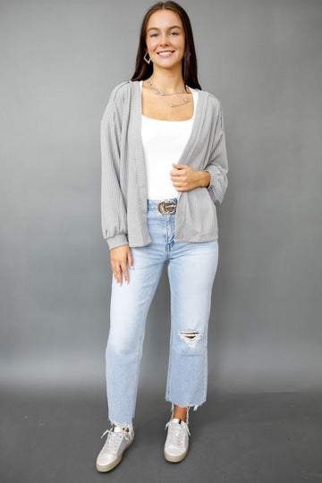 Cozy Waffle Knit Cardigan *Final Sale*