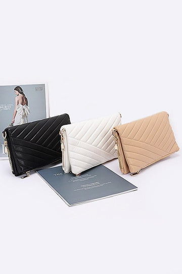 Quilted Luxe Foldover Clutch