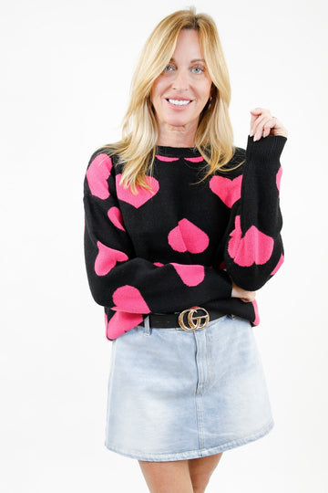 Sweetheart Season Heart Sweater