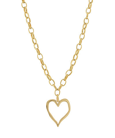 Golden Heart Link Necklace