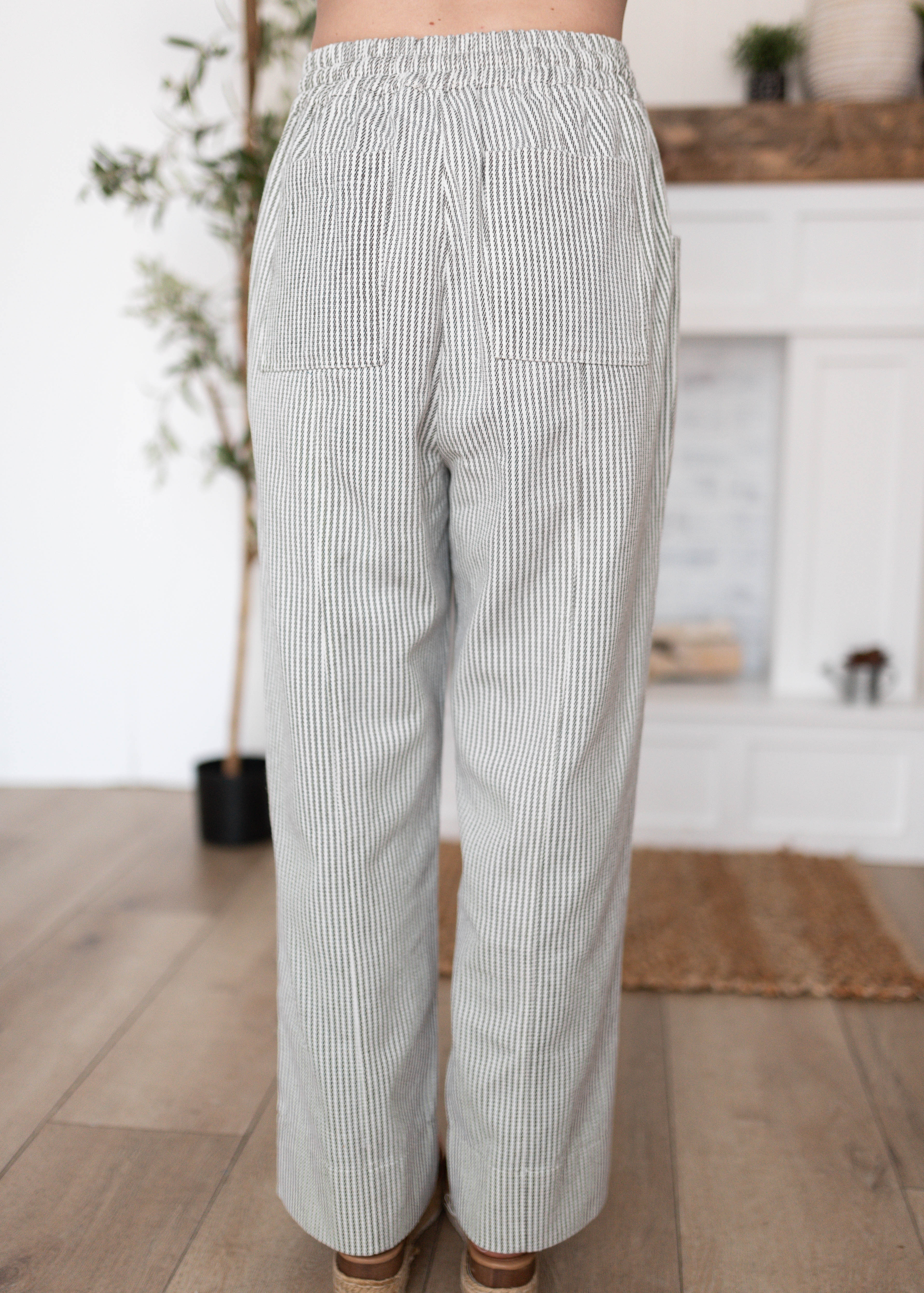 Adelyn Grey Pinstripe Pants