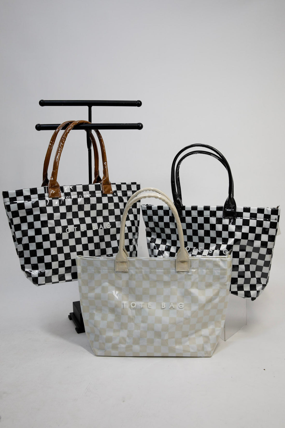 Checkered Crush PVC Tote Bag
