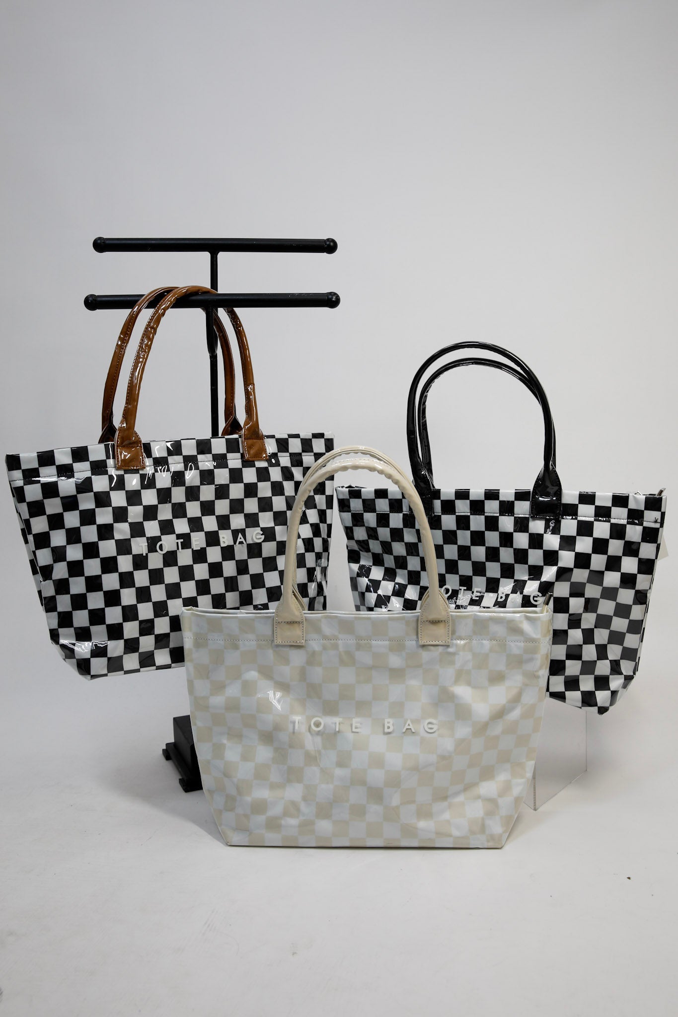 Checkered Crush PVC Tote Bag