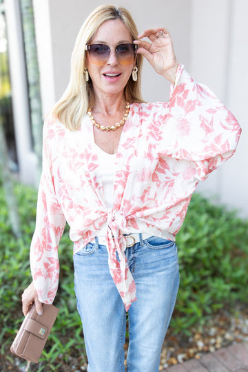 Blossom Lightweight Woven Cardi