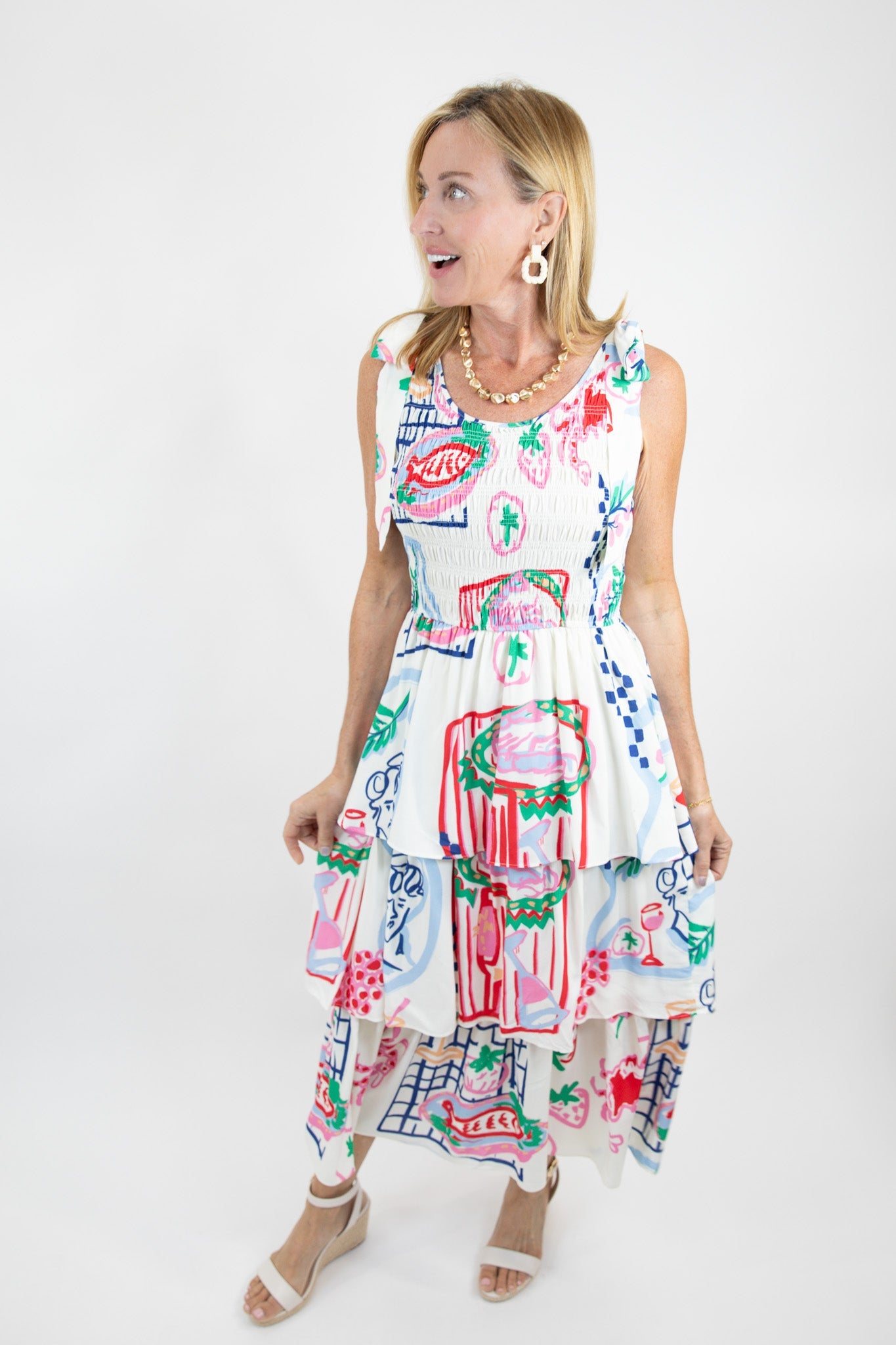 Regatta Rose Printed Midi Dress