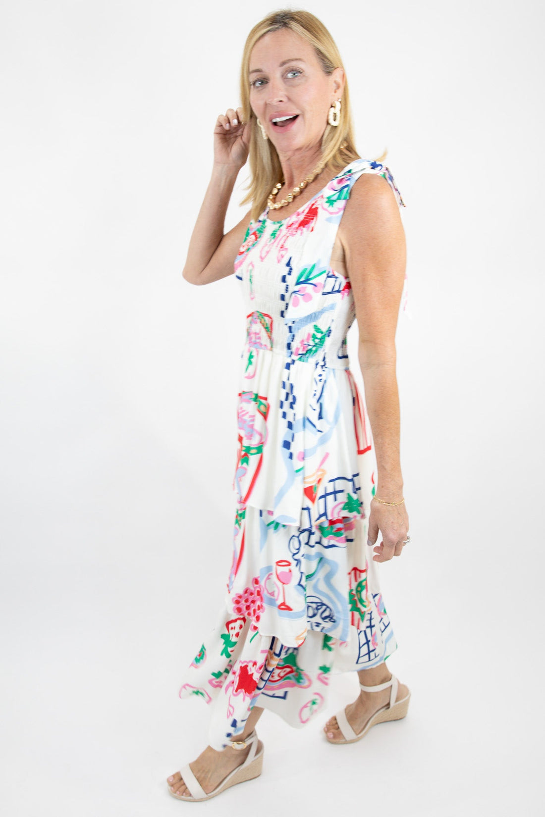 Regatta Rose Printed Midi Dress