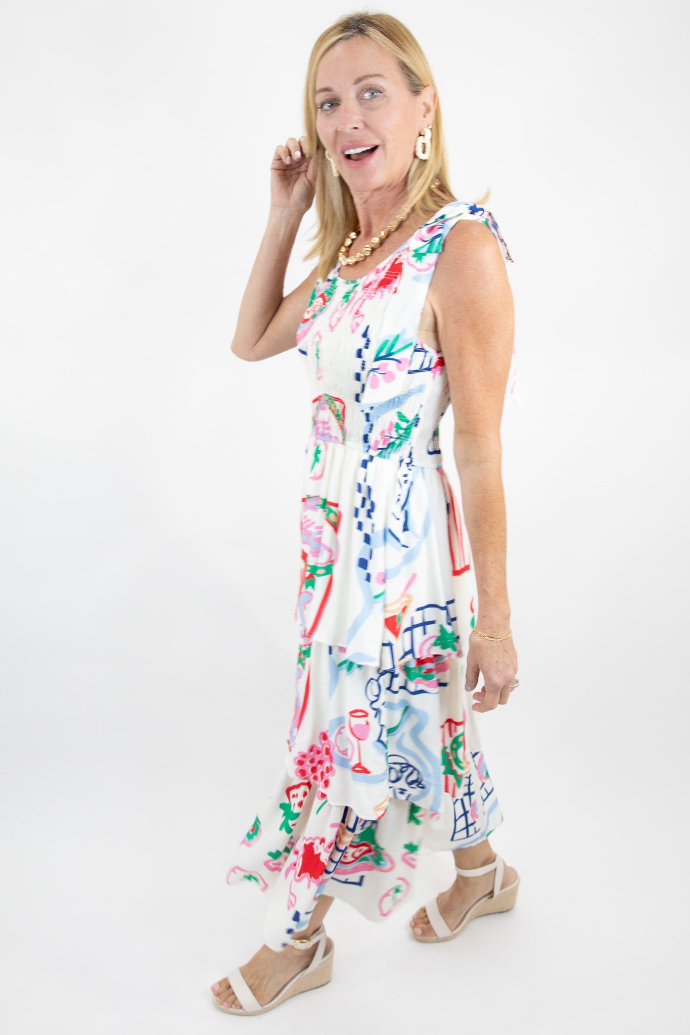 Regatta Rose Printed Midi Dress