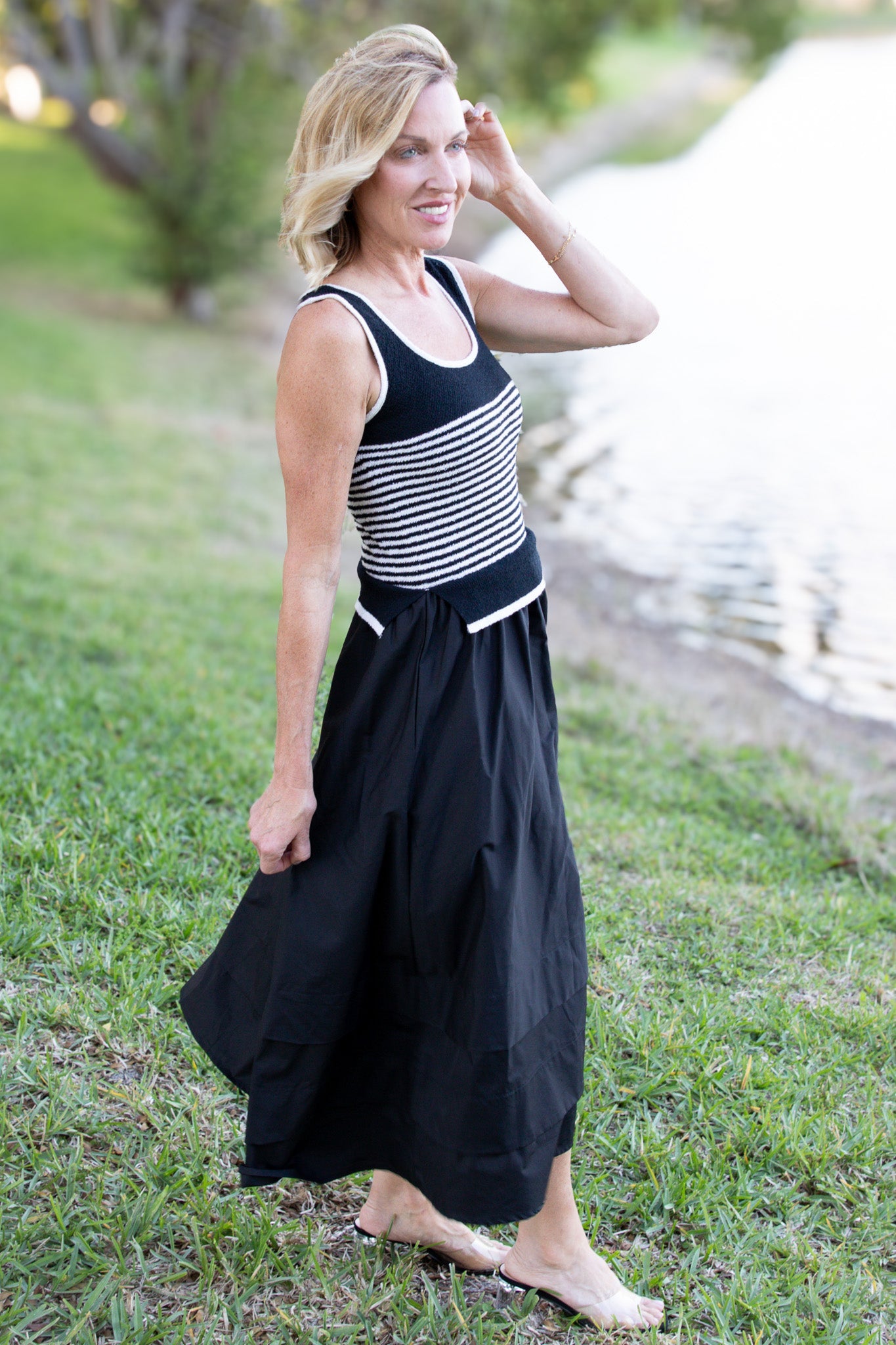 Cabana Stripe Knit Maxi Dress