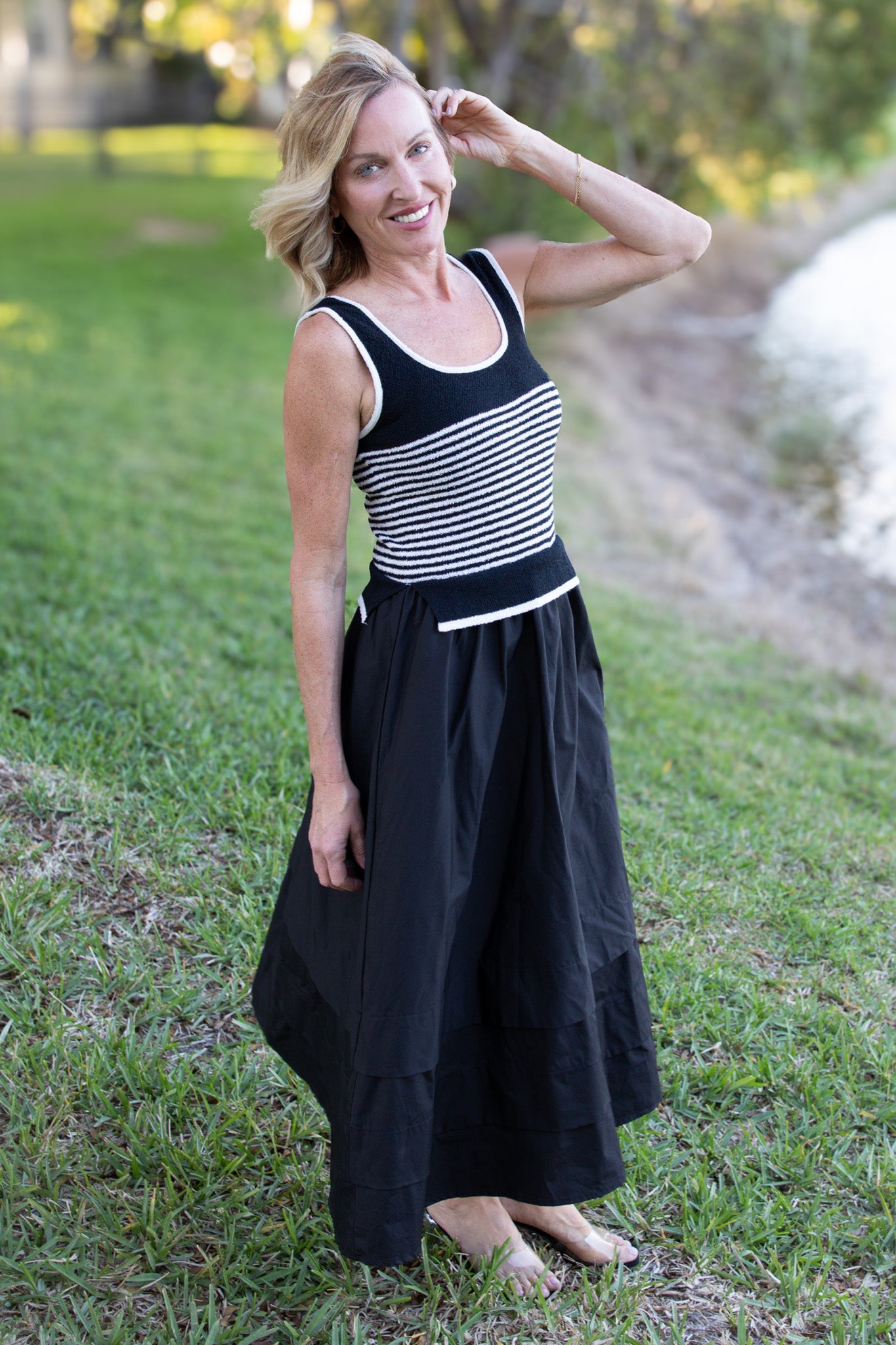 Cabana Stripe Knit Maxi Dress