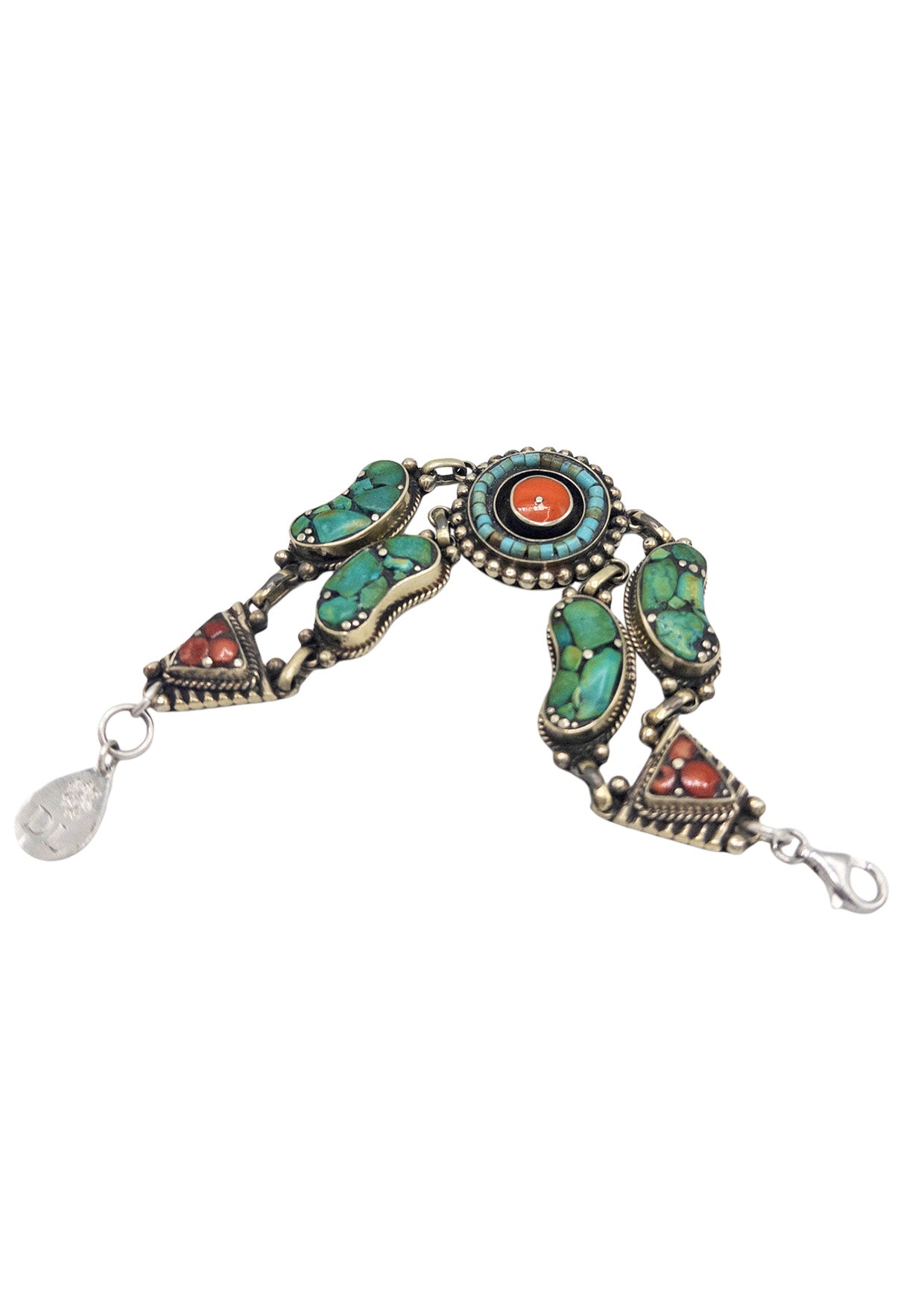 Turquoise Coral Ethnic Bracelet