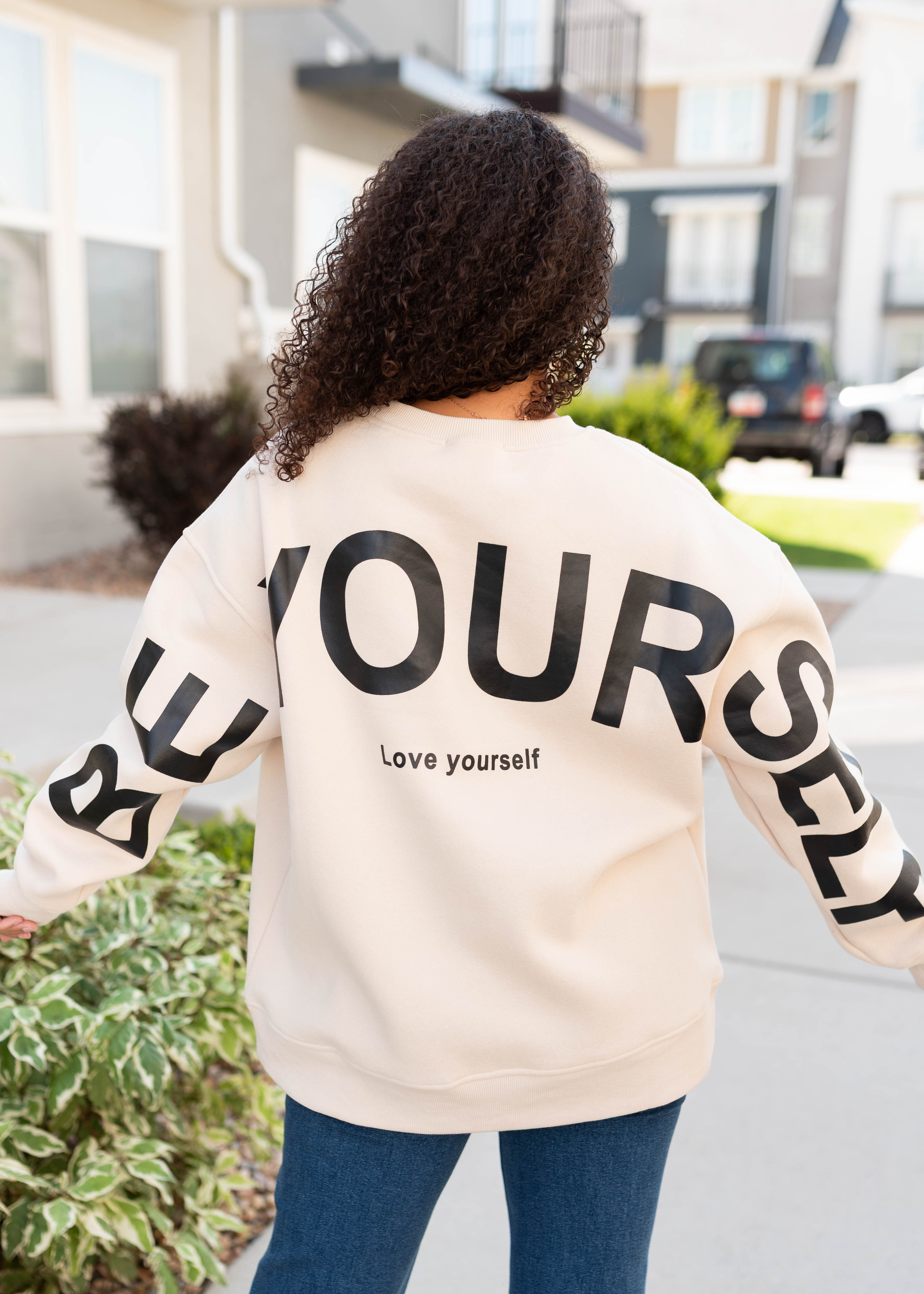 Be Yourself Cream Pullover
