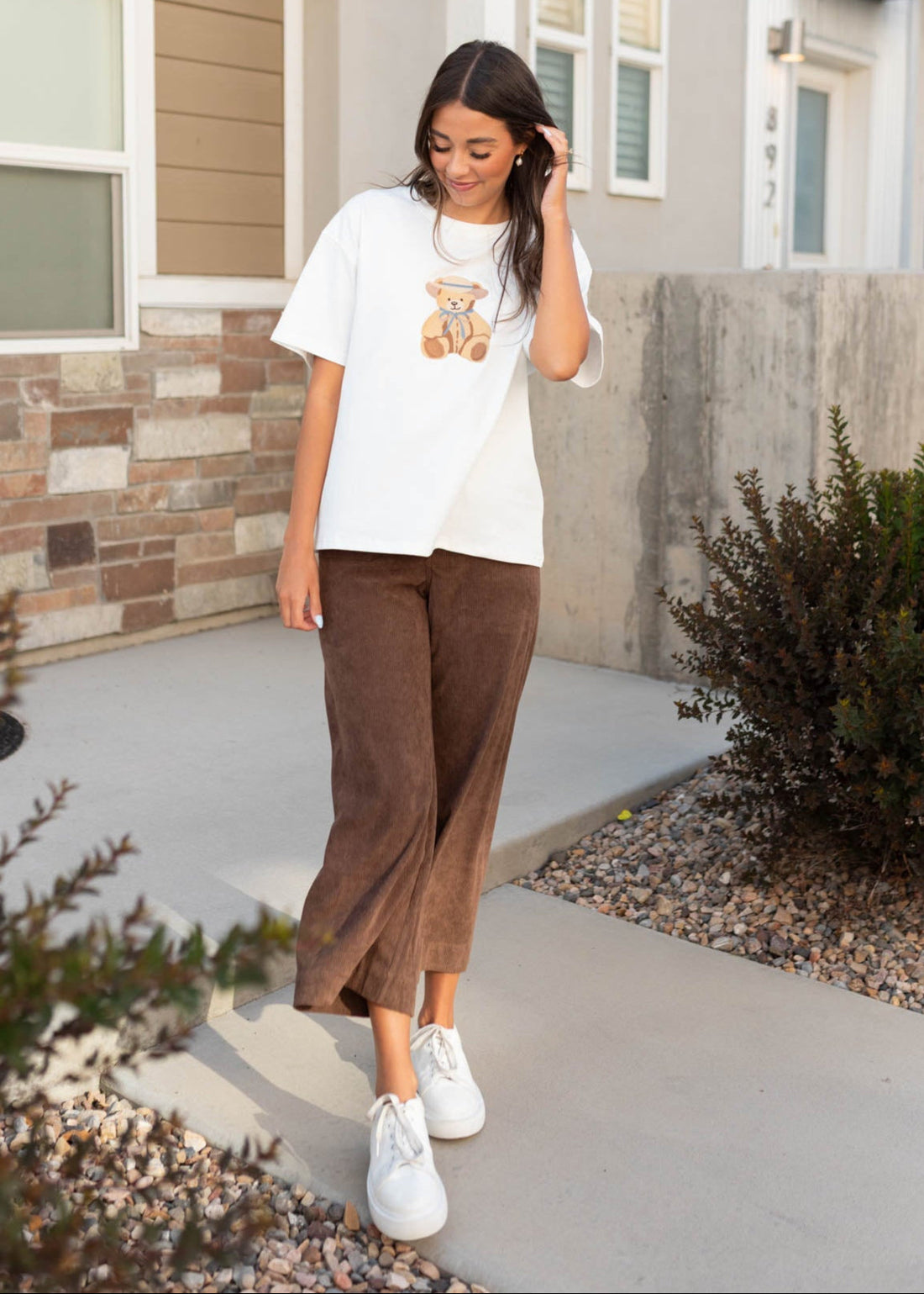 Charlie White Teddy Bear Tee