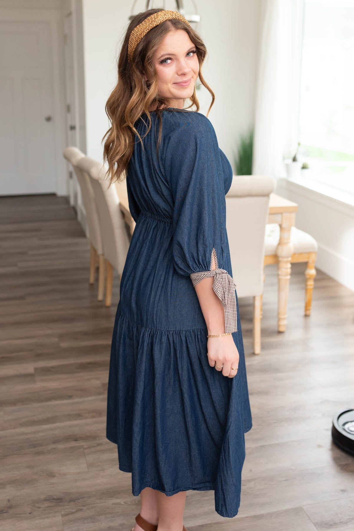 Sammie Dark Denim Tiered Dress
