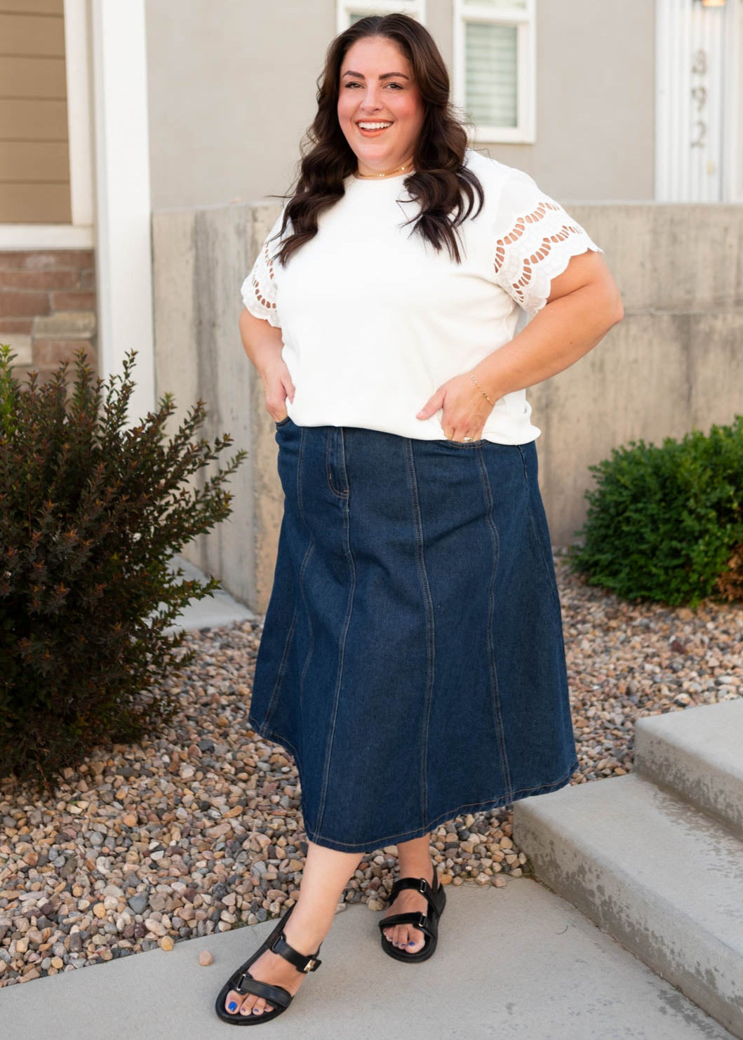 Diana Dark Denim Skirt