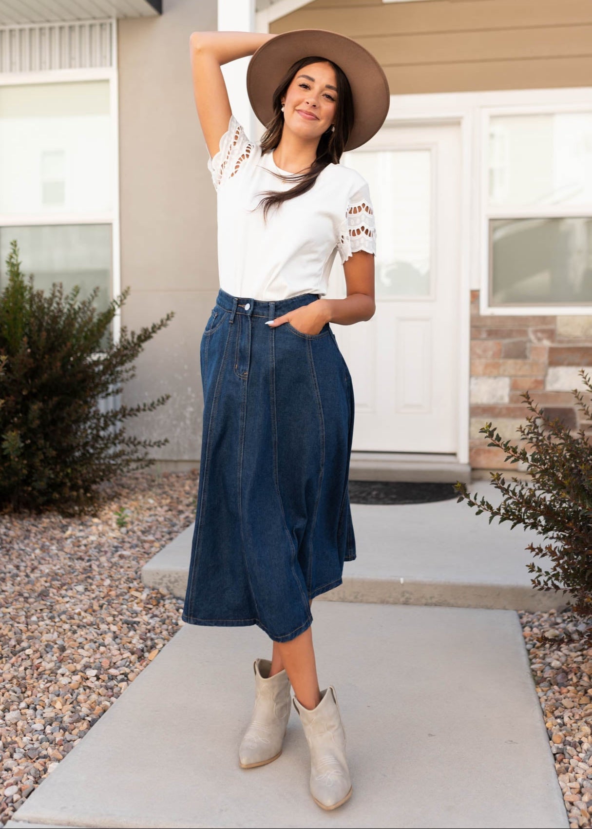 Diana Dark Denim Skirt