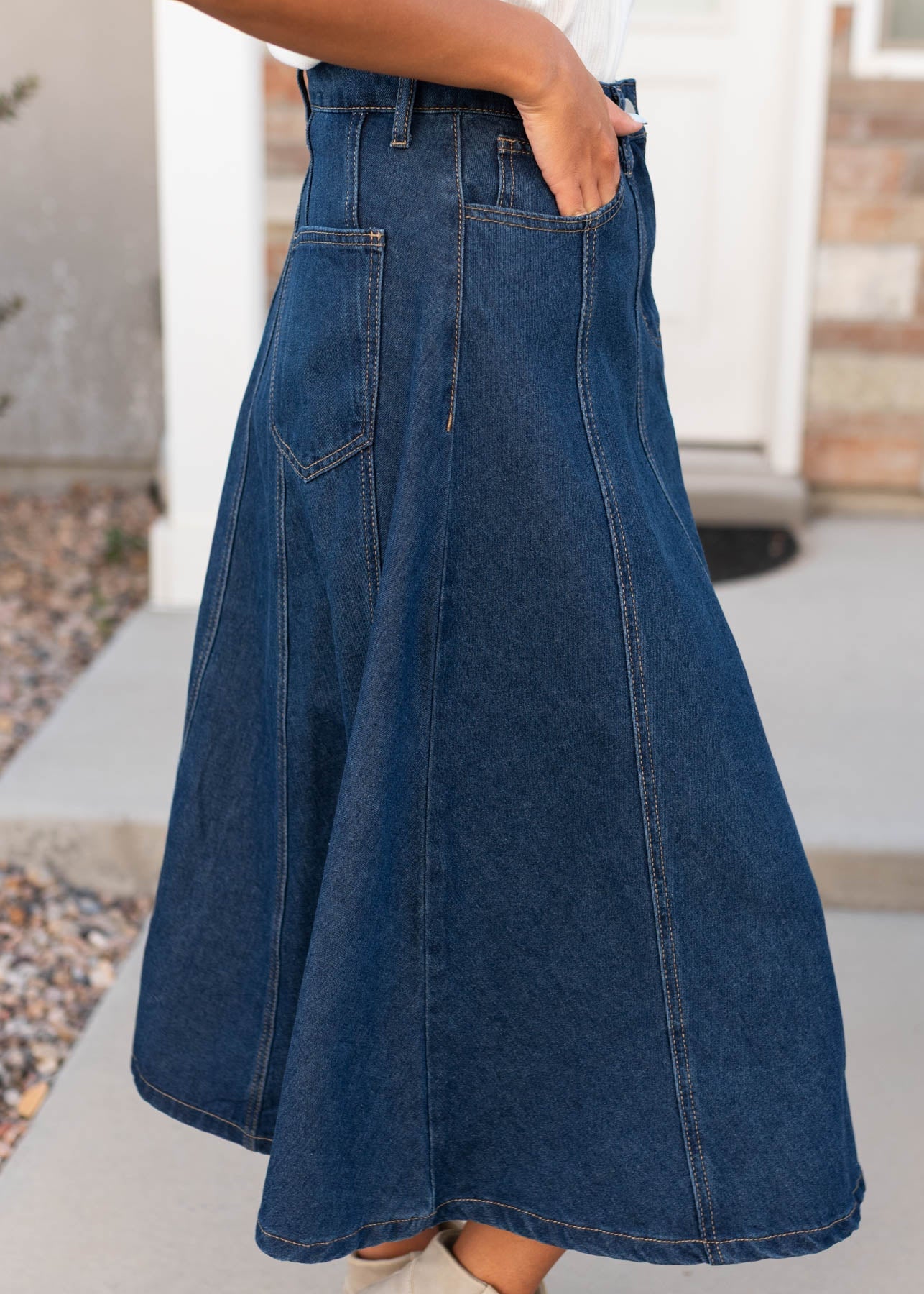Diana Dark Denim Skirt