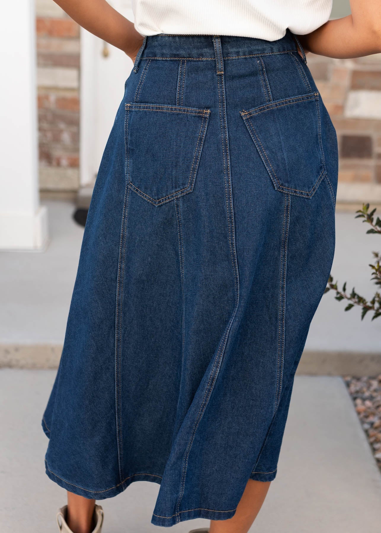 Diana Dark Denim Skirt