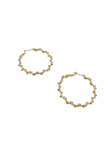 Diamond Illusion Gold Hoop Earrings