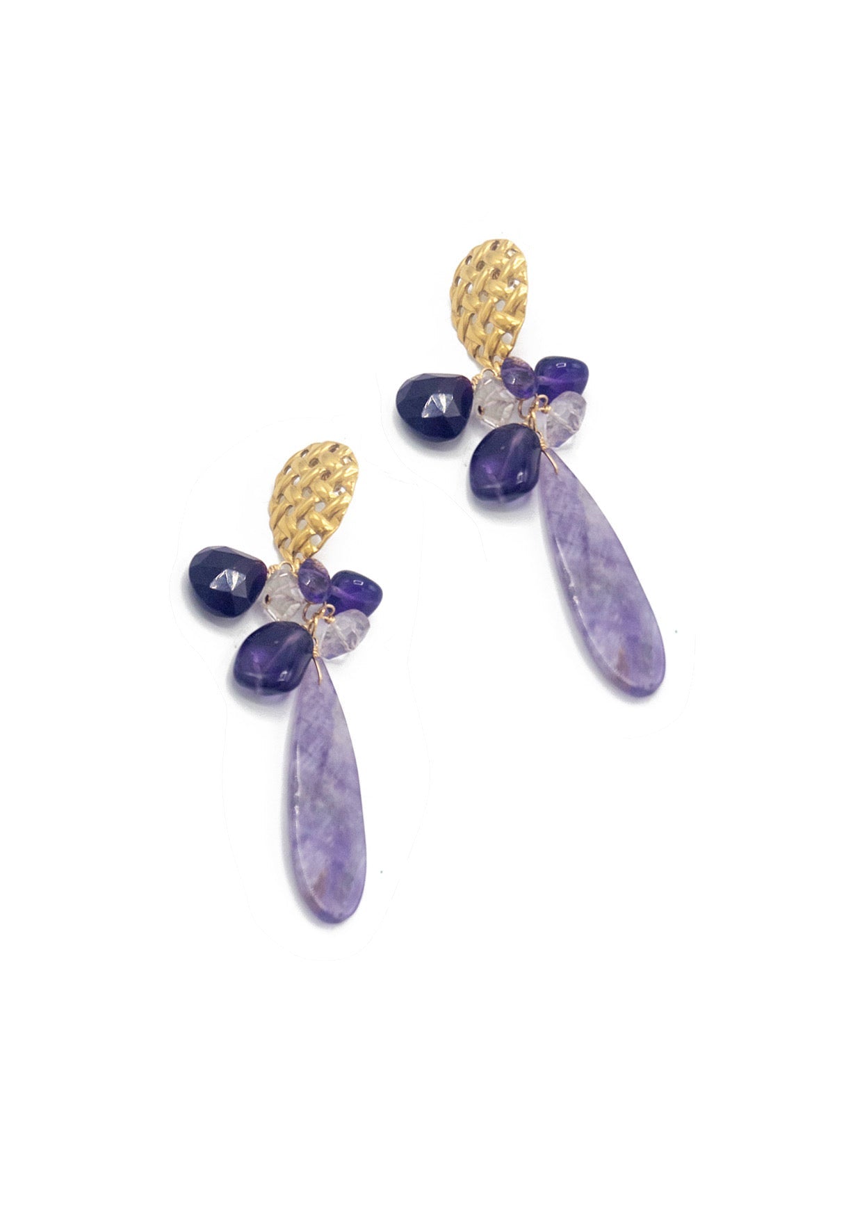 Amethyst Post Earrings