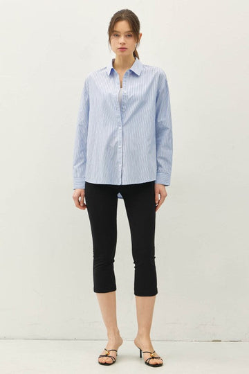 Coastal Classic Striped Button Up