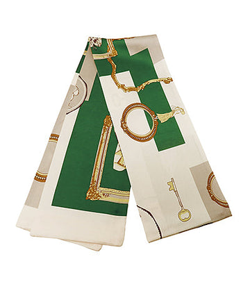Darling Twilly Key & Frame Print Narrow Scarf