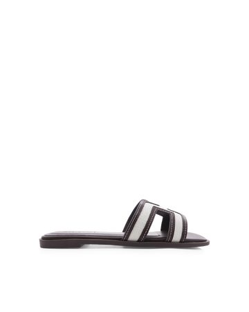 GORDY - NATURAL LINEN-CHOCOLATE