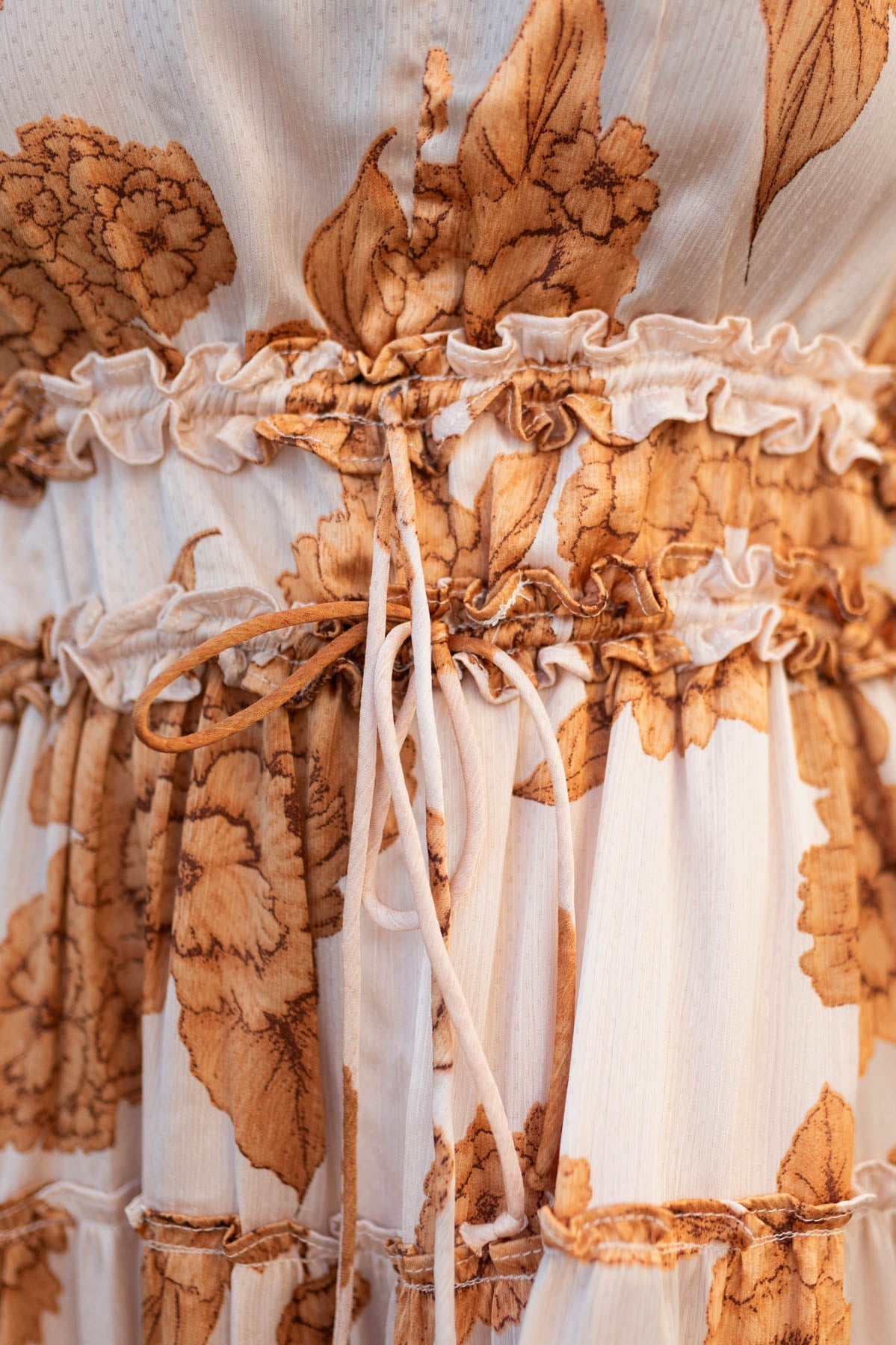 GraceAnne Beige Floral Dress