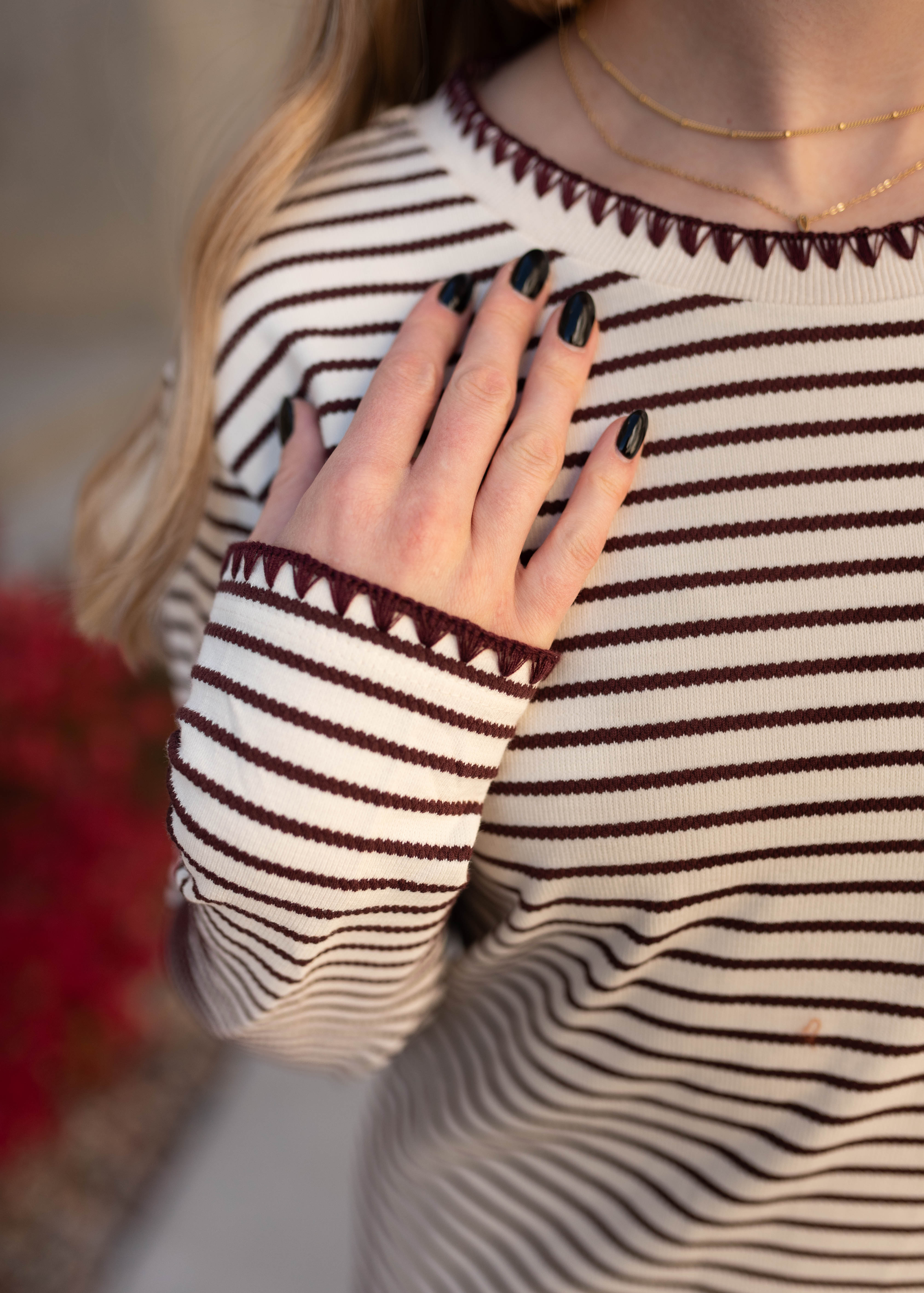 Holly Cream Stripe Dress