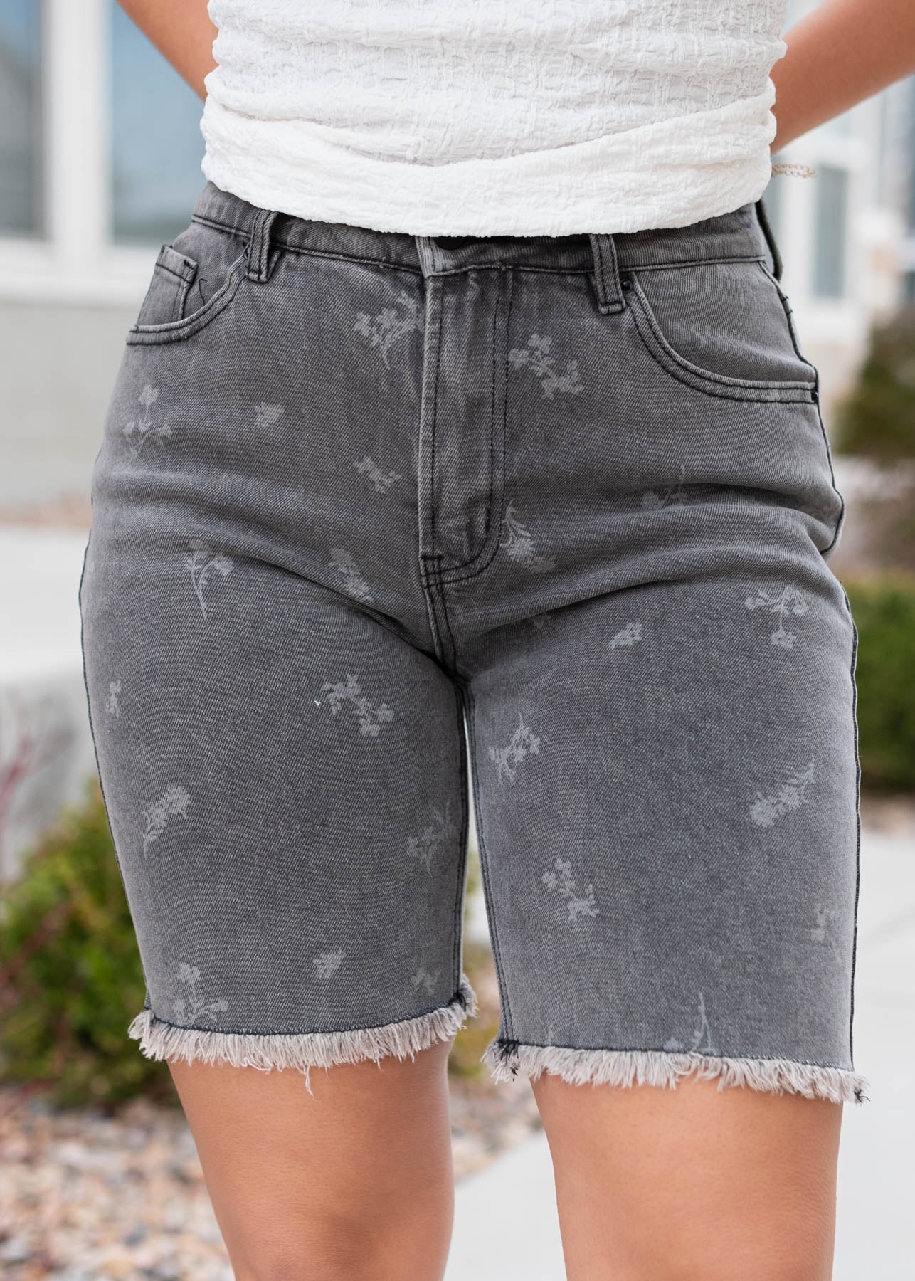 Jada Black Floral Print Shorts